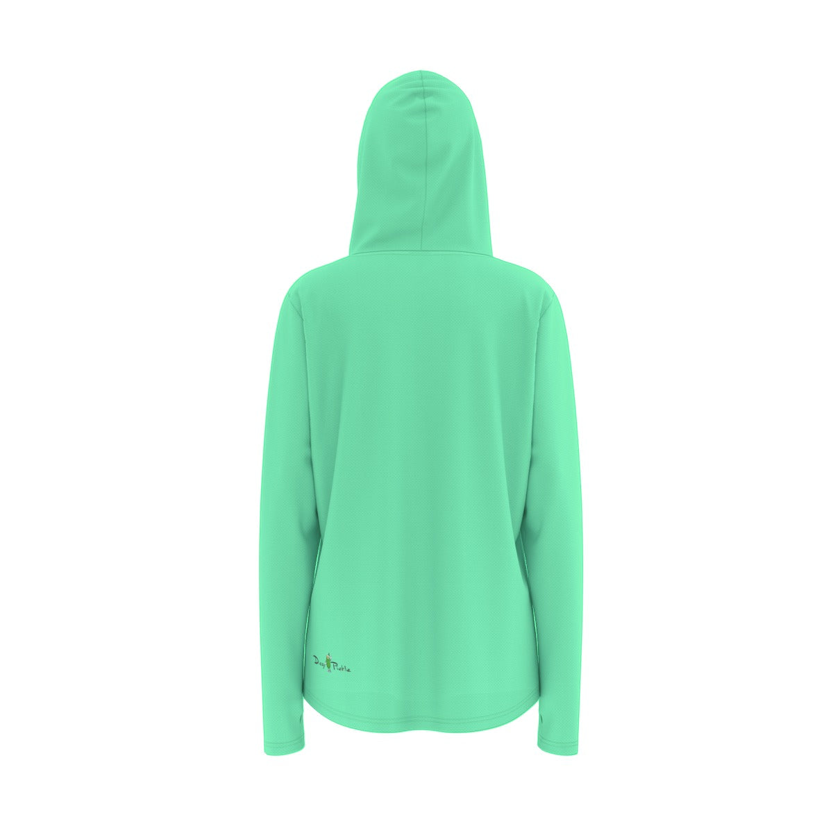 Dizzy Pickle Emily Seafoam Green Women's Pickleball Sunscreen Sports Hoodie with Thumb Holes