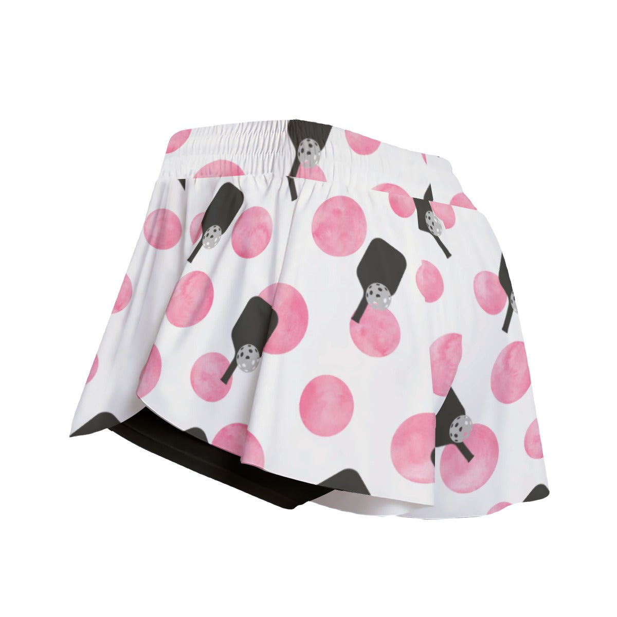 Dizzy Pickle Page Paddles_Polka Dots White Women's Pickleball Sport Culottes with Pockets