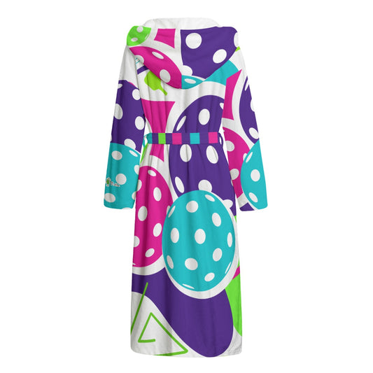 Dizzy Pickle Diana Pickleball Ultra-Soft Hooded Plush Lounge Bathrobe