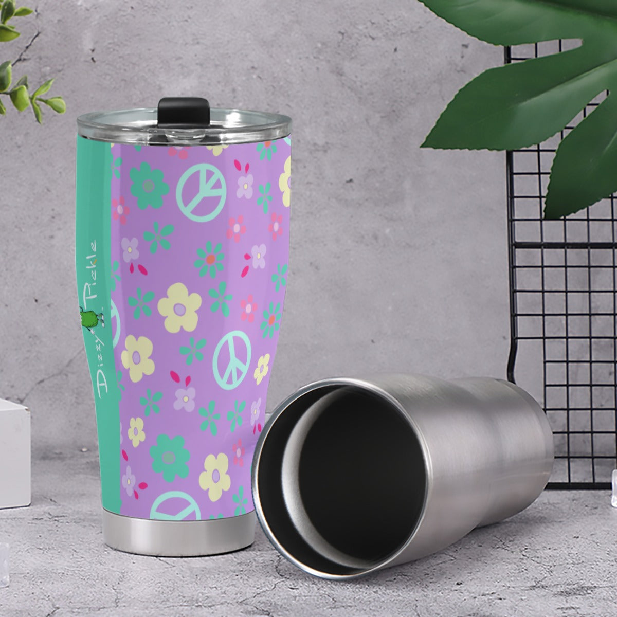 Dizzy Pickle Hope Lavender Pickleball 30oz Insulated Tumbler 3.94"x7.87"x2.95"