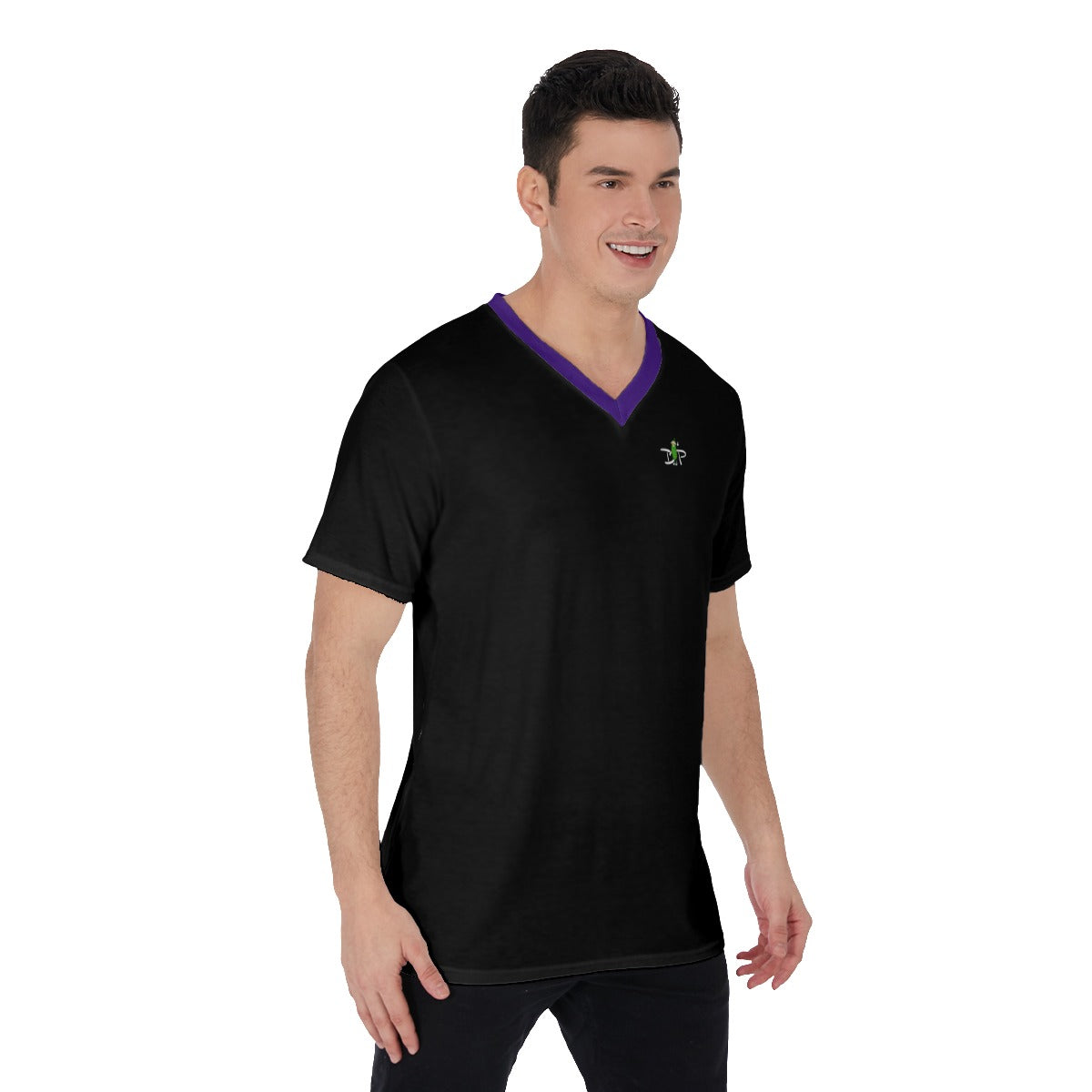 3X-LARGE DZY P Classic - Purple/Black - V-Neck Athletic T-Shirt by Dizzy Pickle