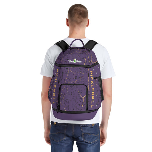 Dizzy Pickle Lynne Purple Large Courtside Pickleball Multi-Compartment Backpack with Adjustable Straps