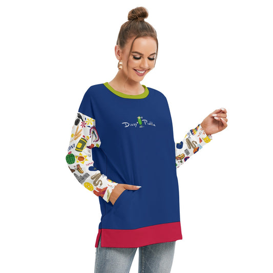 Dizzy Pickle Arizona Women's Pickleball Side Split O-Neck Sweatshirt