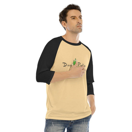 X-LARGE DZY P Classic - Sand/Black - Men's O-neck Raglan Sleeve T-shirt by Dizzy Pickle