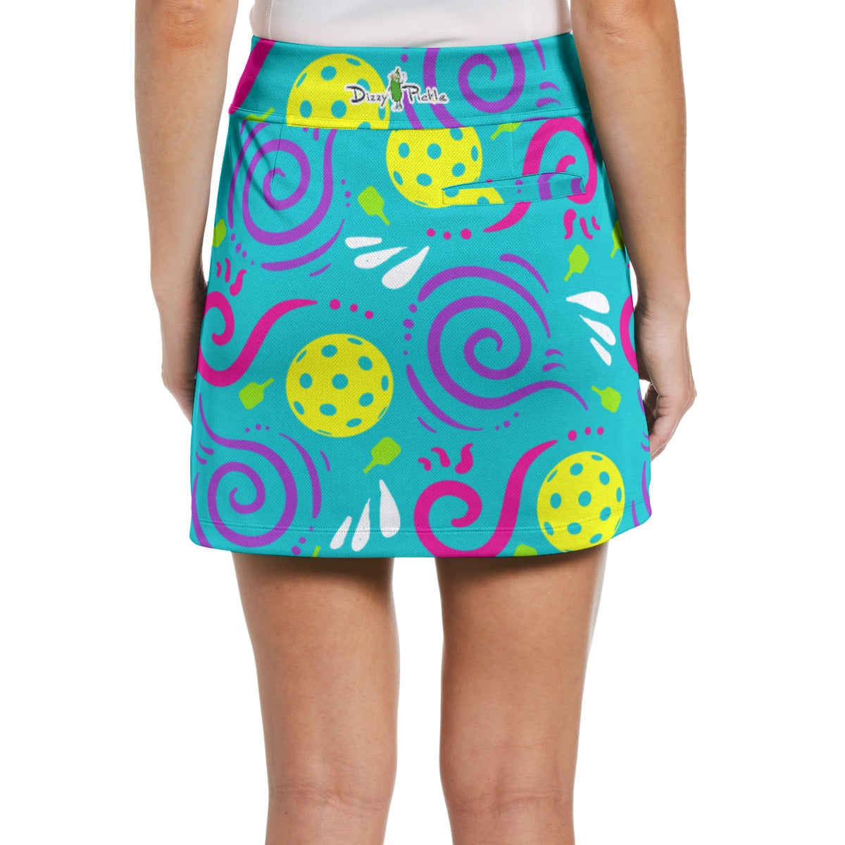 Dizzy Pickle It's Swell Blue Women's 17" Performance Pickleball Skort and Inner Shorts