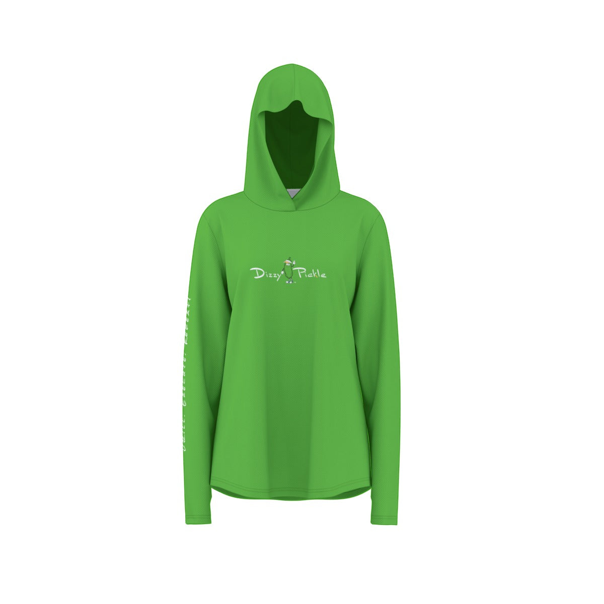 Dizzy Pickle Rita Green Women's Pickleball Sunscreen Sports Hoodie with Thumb Holes