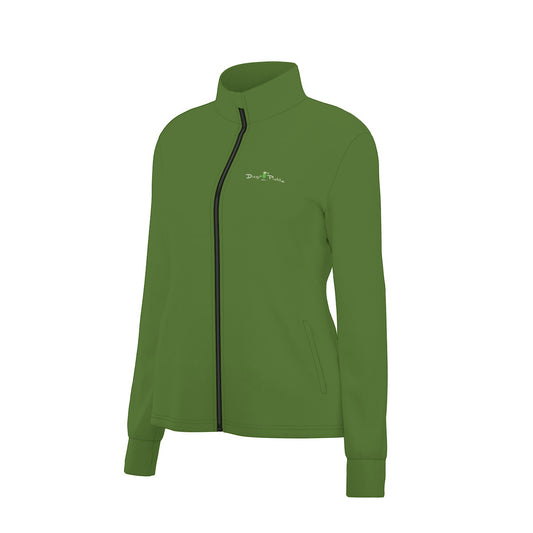 Dizzy Pickle DZY P Classic Dark Olive Women's Pickleball Long Sleeve Thumbhole Jacket
