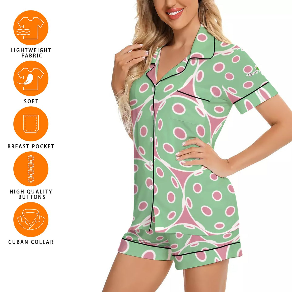Dizzy Pickle Emma Balls Women's Pajama Set Shorts