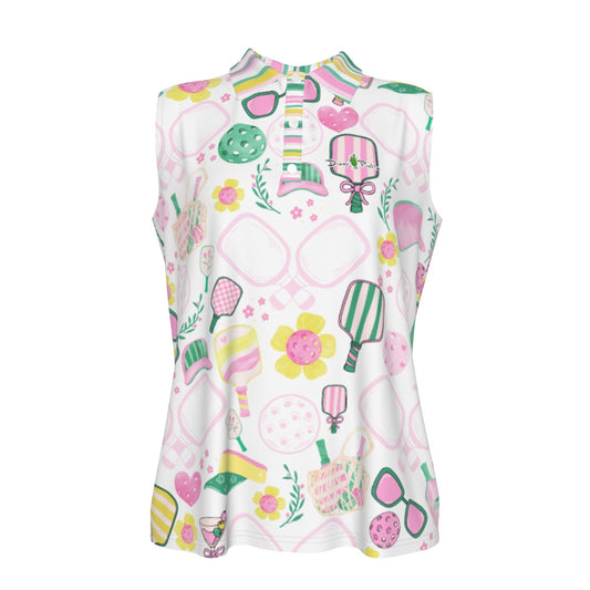 Dizzy Pickle Becky Main Women's Pickleball Sleeveless Polo Shirt