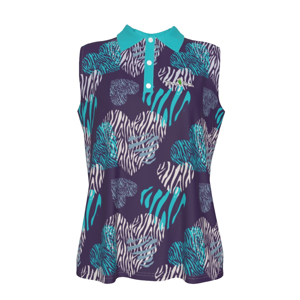 Dizzy Pickle Shelley Deep Purple Women's Pickleball Sleeveless Polo Shirt