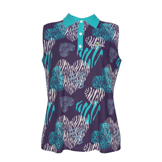 Dizzy Pickle Shelley Deep Purple Women's Pickleball Sleeveless Polo Shirt