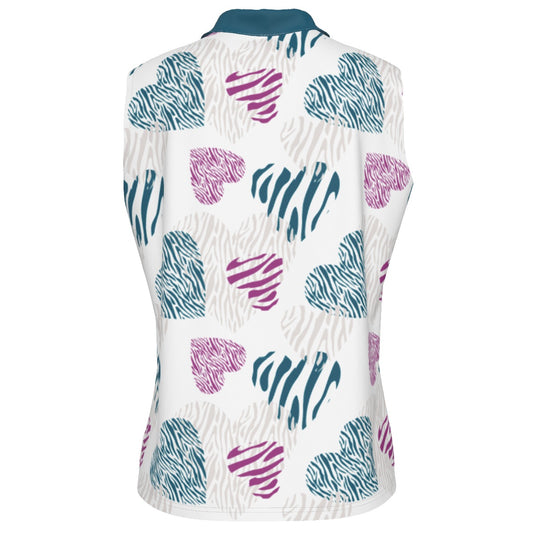 Dizzy Pickle Shelley Deep White Women's Pickleball Sleeveless Polo Shirt