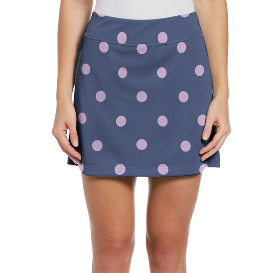 Dizzy Pickle Laura Polka Dots Women's 17" Performance Pickleball Skort and Inner Shorts