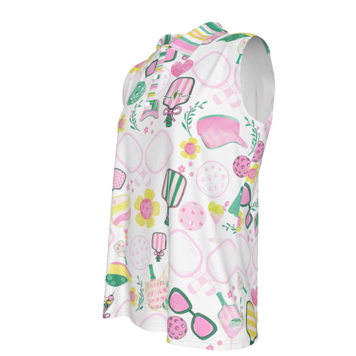 Dizzy Pickle Becky Main Women's Pickleball Sleeveless Polo Shirt