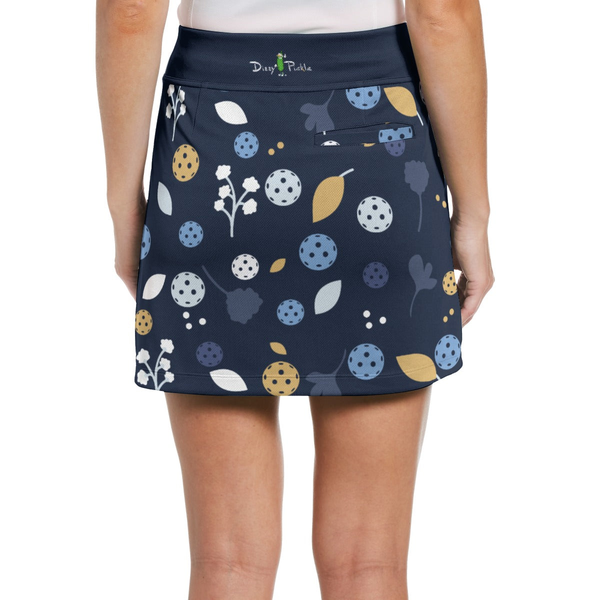 Dizzy Pickle Lesley Dark Blue Women's 17" Performance Pickleball Skort with Inner Shorts