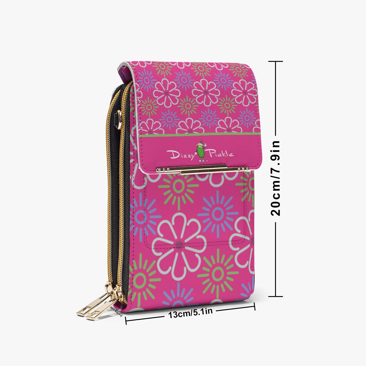 Dizzy Pickle April Pink Women's Pickleball Mobile Phone  Crossbody Bag