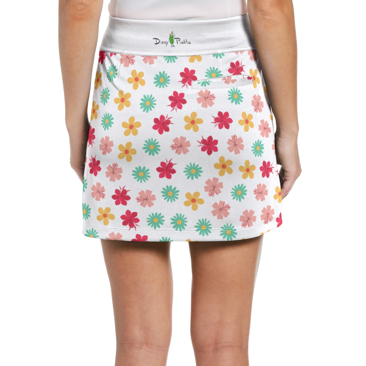 Dizzy Pickle Hannah Flowers Women's 17" Performance Pickleball Skort with Inner Shorts