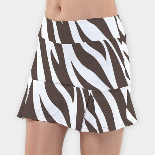 Dizzy Pickle Bridget Saddle Brown Women's 15" Classic Pickleball Skort with Shorts