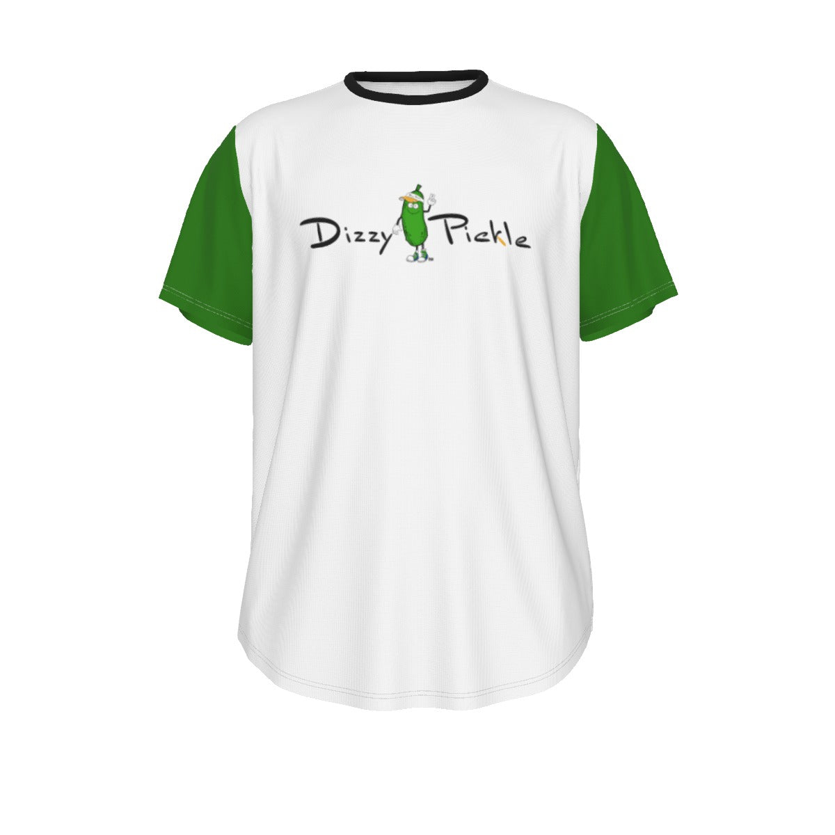 5X-LARGE DZY P Classic - White/Green/Black - Men's Short Sleeve Rounded Hem by Dizzy Pickle