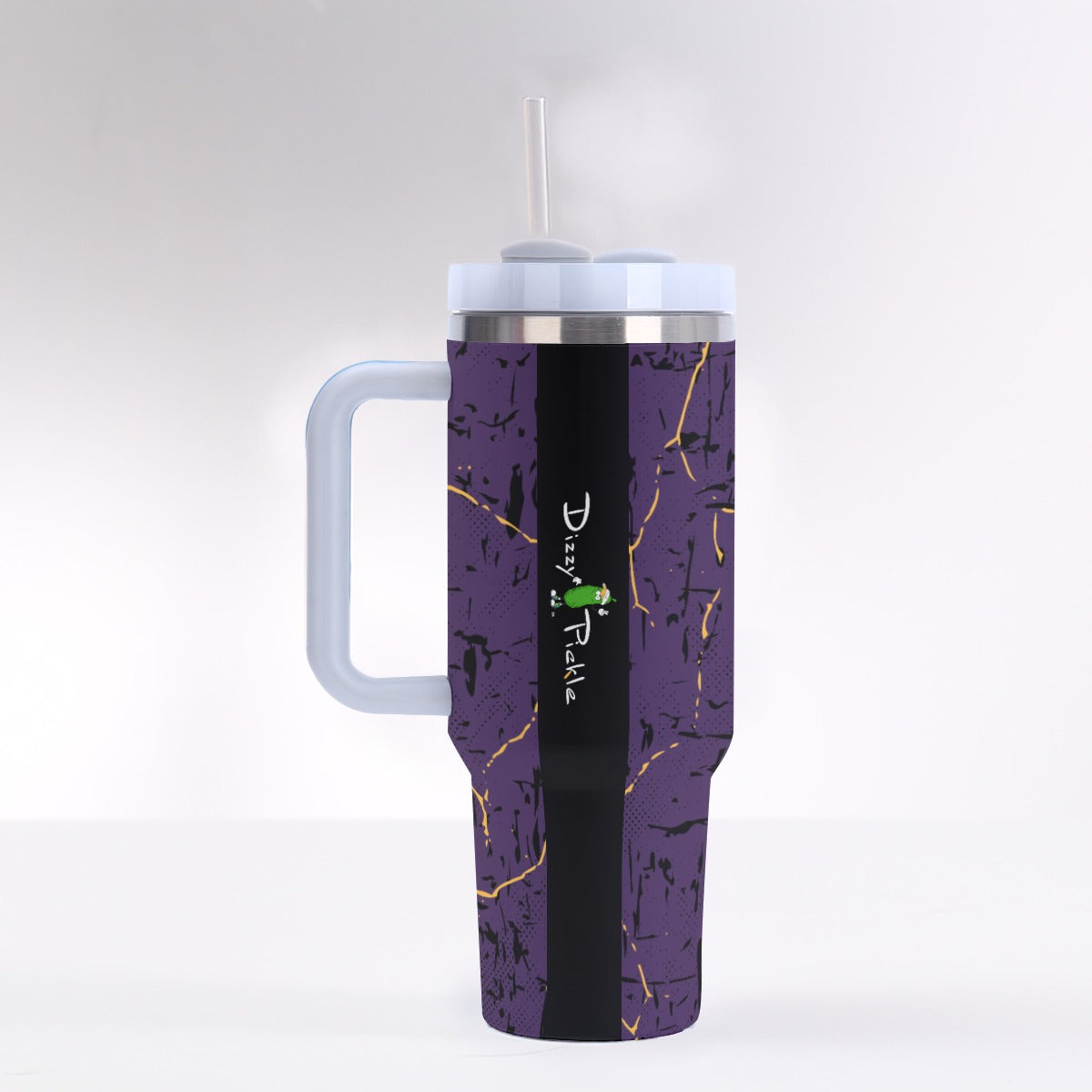 Dizzy Pickle Lynne Purple 40 oz. Mega Pickleball Insulated Tumbler with Handle