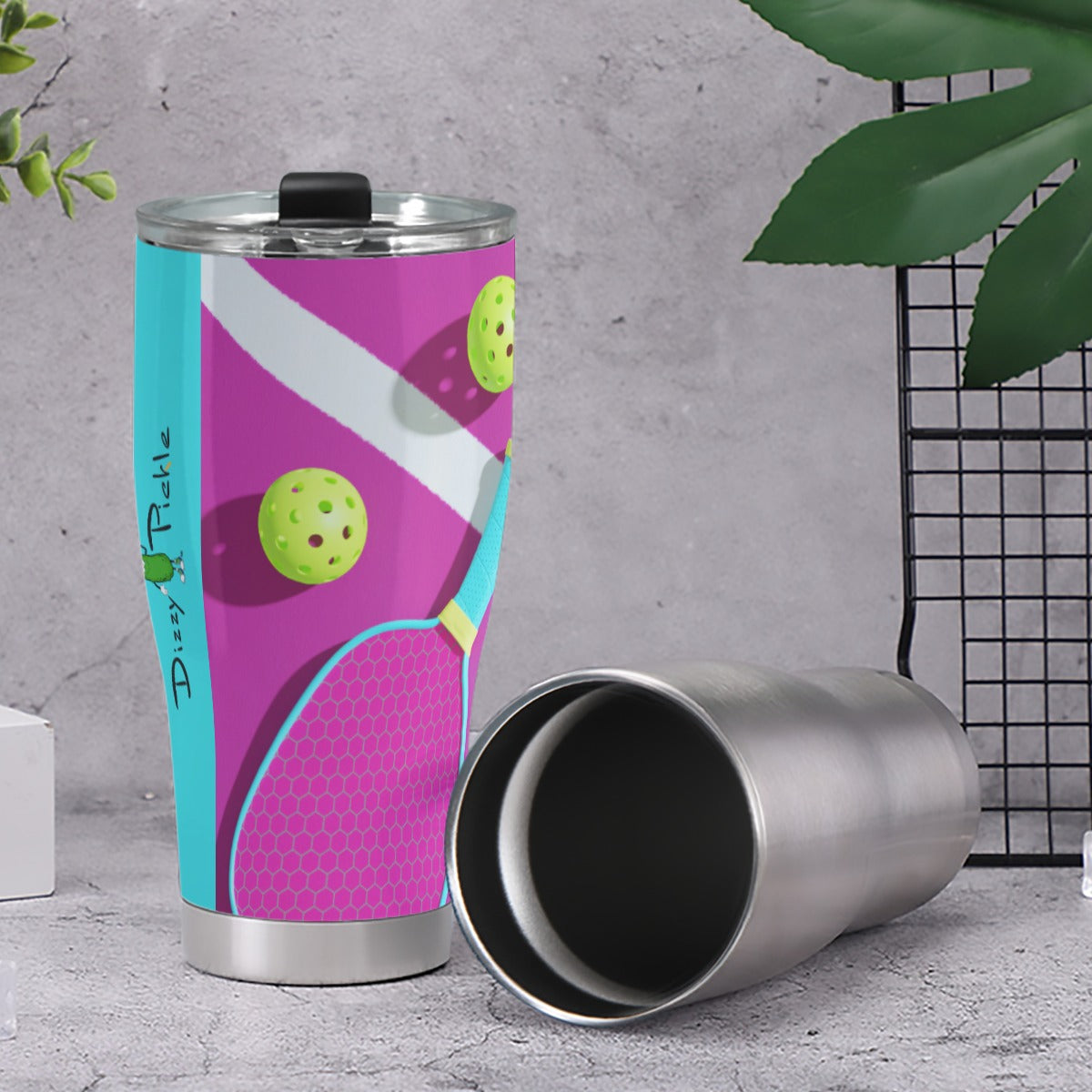 Dizzy Pickle 6JVFJ Pickleball 30oz Insulated Tumbler 3.94"x7.87"x2.95"