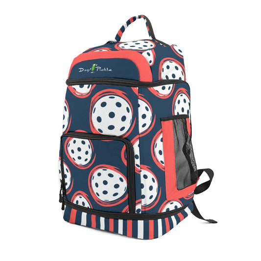 Dizzy Pickle Van Large Courtside Pickleball Multi-Compartment Backpack with Adjustable Straps Navy Blue