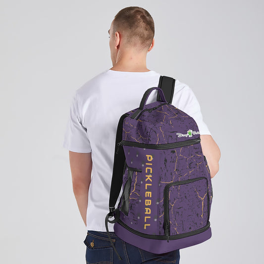 Dizzy Pickle Lynne Purple Large Courtside Pickleball Multi-Compartment Backpack with Adjustable Straps