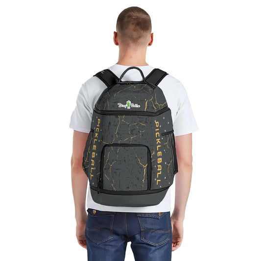 Dizzy Pickle Lynne Black Large Courtside Pickleball Multi-Compartment Backpack with Adjustable Straps