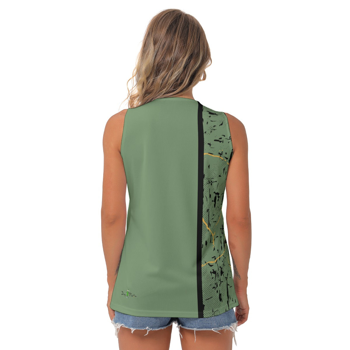 Dizzy Pickle Lynne Sage Green Women's Pickleball Sleeveless V-Neck Top