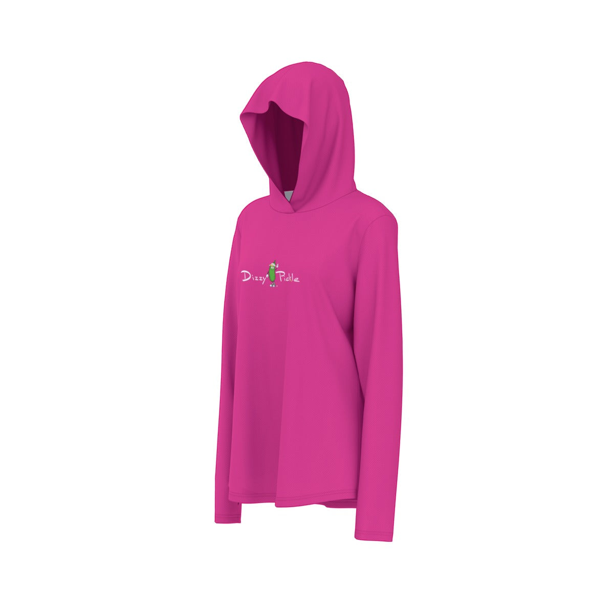 Dizzy Pickle Lesia PPG Hot Pink Women's Pickleball Sunscreen Sports Hoodie with Thumb Holes