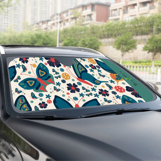 Dizzy Pickle Penny Blues Butterflies Pickleball Windshield Sunshade