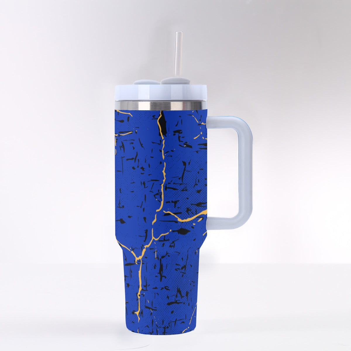 Dizzy Pickle Lynne Blue 40 oz. Mega Pickleball Insulated Tumbler with Handle