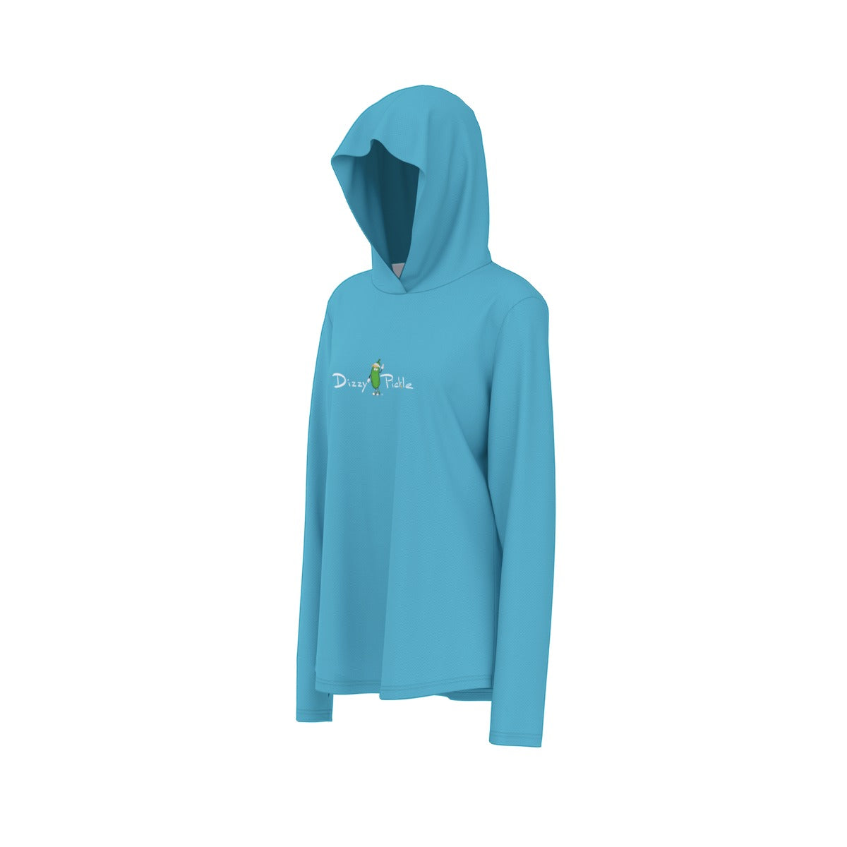 Dizzy Pickle So Sweet Cool Blue Women's Pickleball Sunscreen Sports Hoodie with Thumb Holes