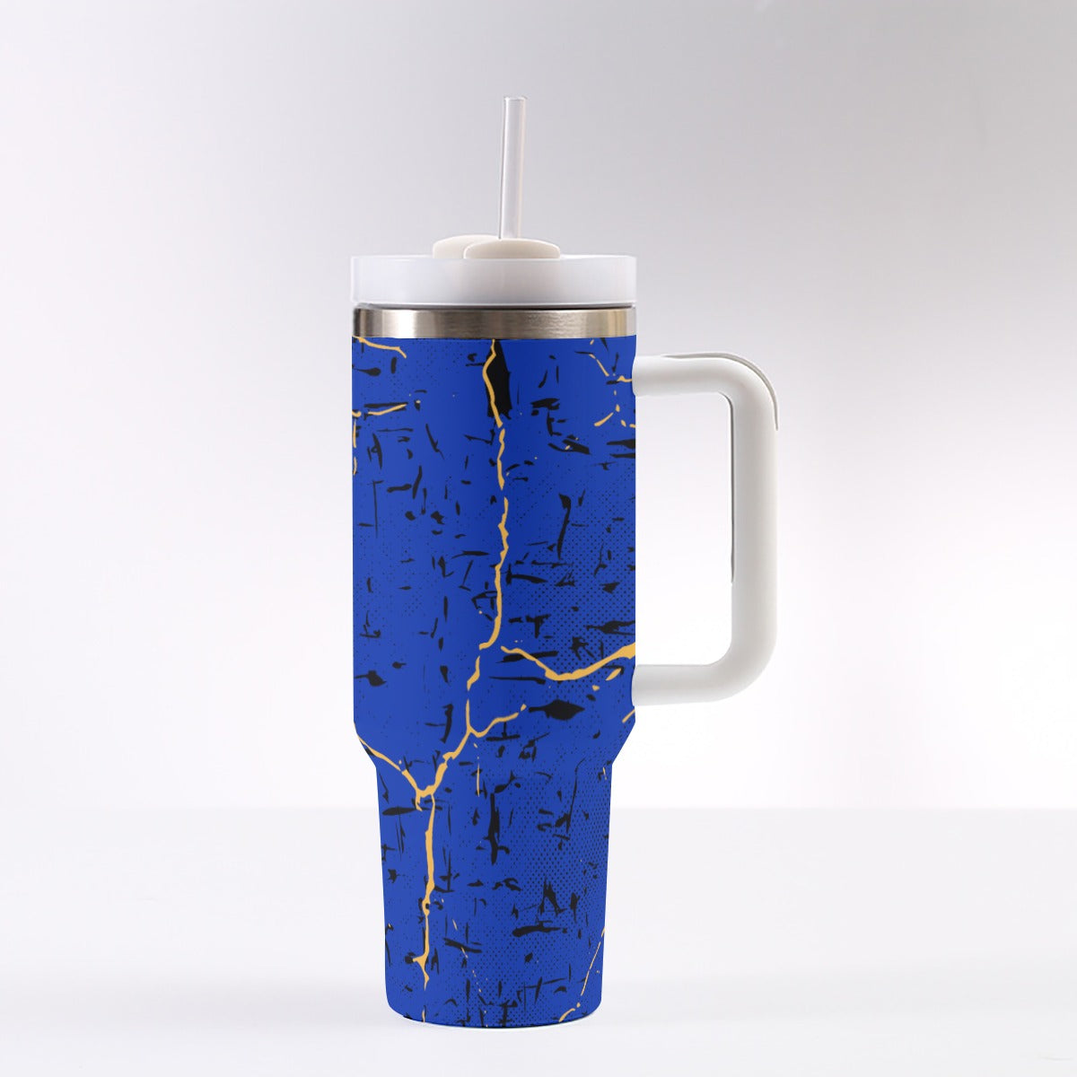 Dizzy Pickle Lynne Blue 40 oz. Mega Pickleball Insulated Tumbler with Handle