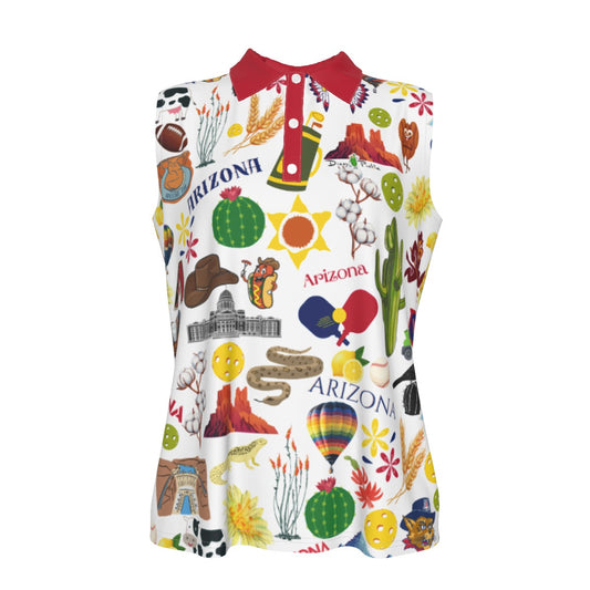 Dizzy Pickle Arizona Women's Pickleball Sleeveless Polo Shirt