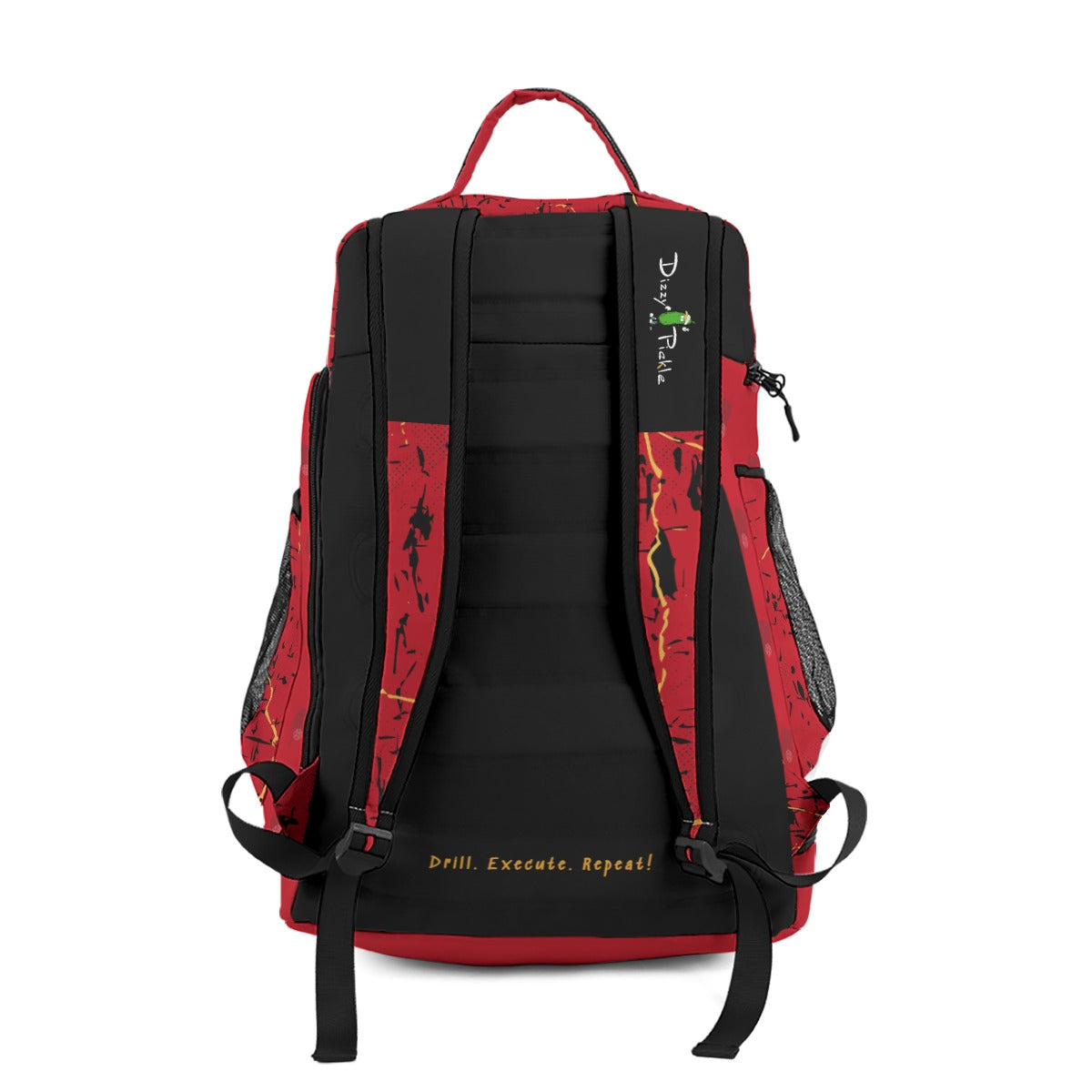 Dizzy Pickle Lynne Red Large Courtside Pickleball Multi-Compartment Backpack with Adjustable Straps