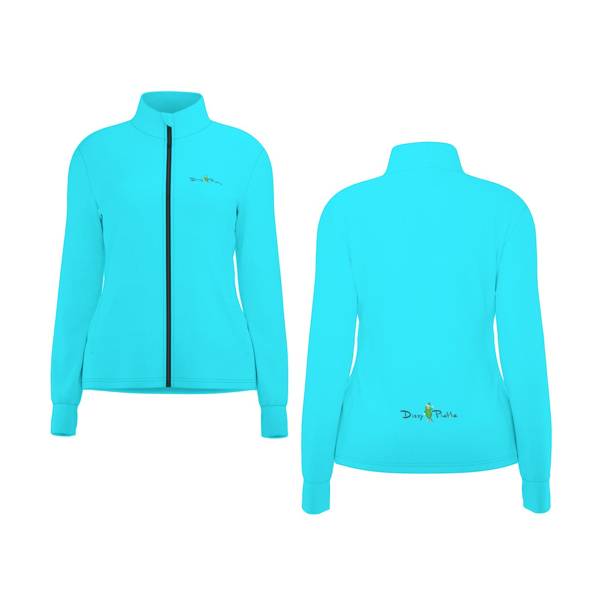 Dizzy Pickle DZY P Classic Bright Blue Women's Pickleball Long Sleeve Thumbhole Jacket