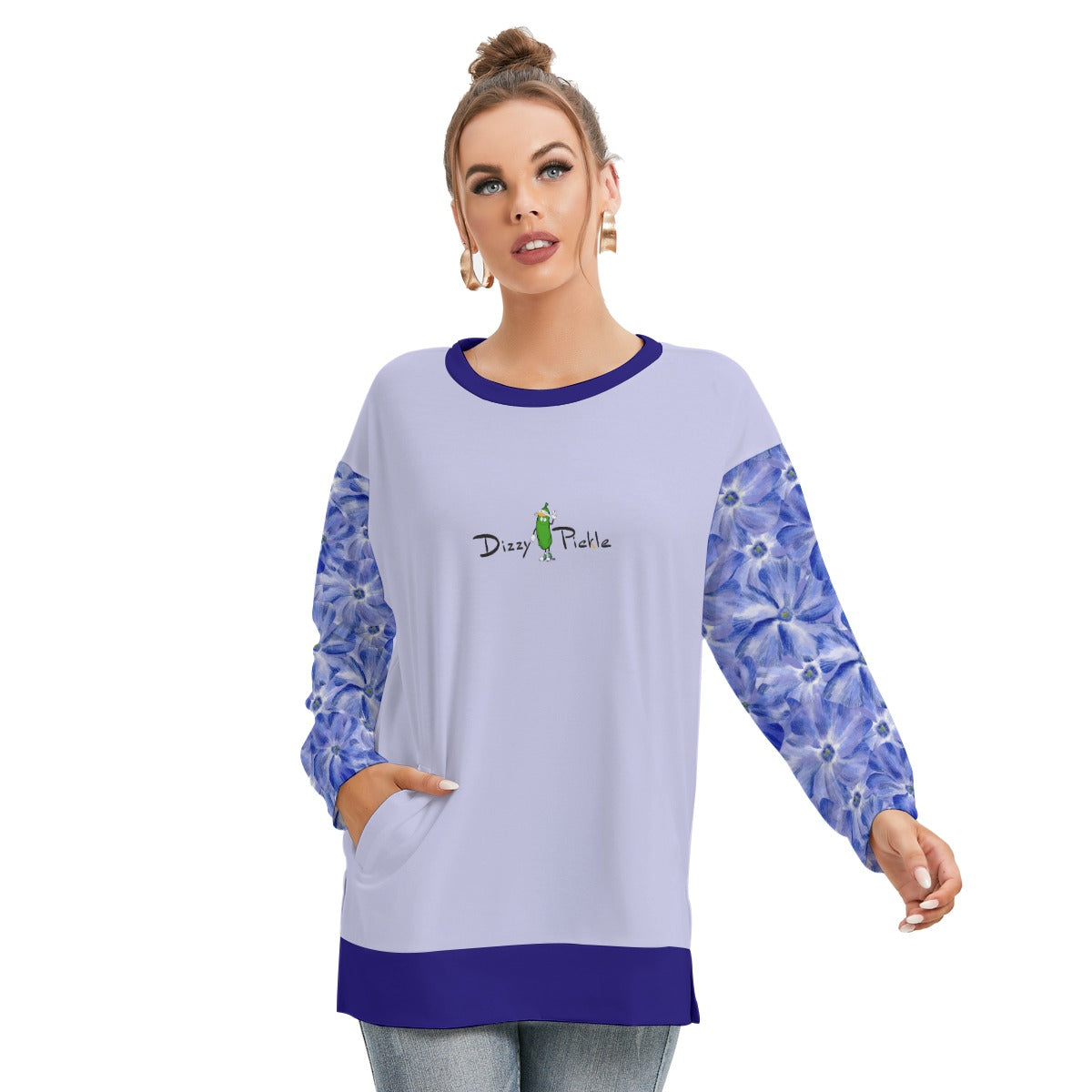 Dizzy Pickle Molly Women's Pickleball Side Split O-Neck Sweatshirt