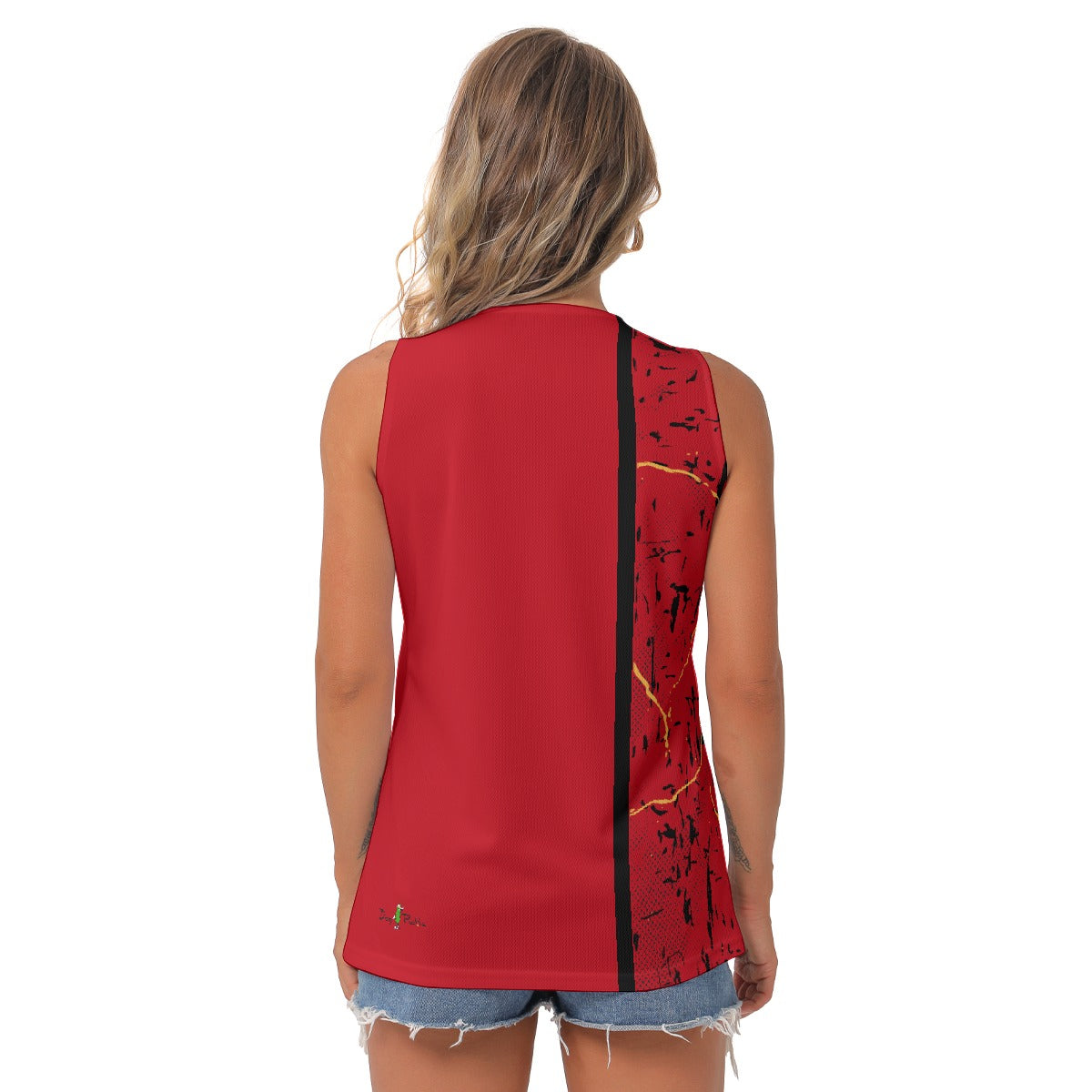 Dizzy Pickle Lynne Red Women's Pickleball Sleeveless V-Neck Top