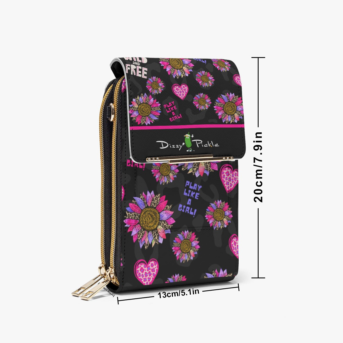 Dizzy Pickle Amber Wild and Free Women's Pickleball Mobile Phone  Crossbody Bag