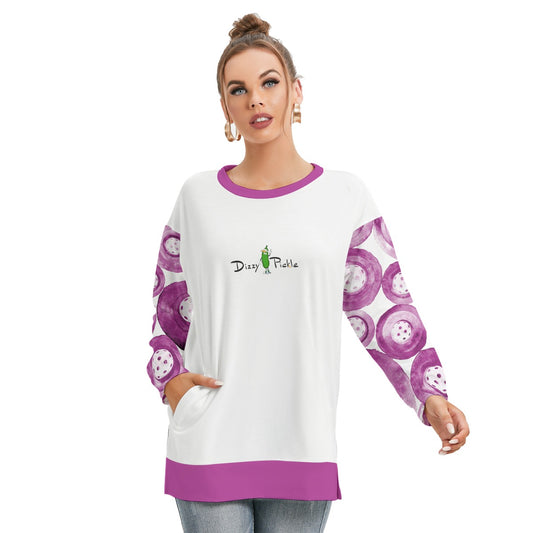 Dizzy Pickle Heidi MW Women's Pickleball Side Split O-Neck Sweatshirt