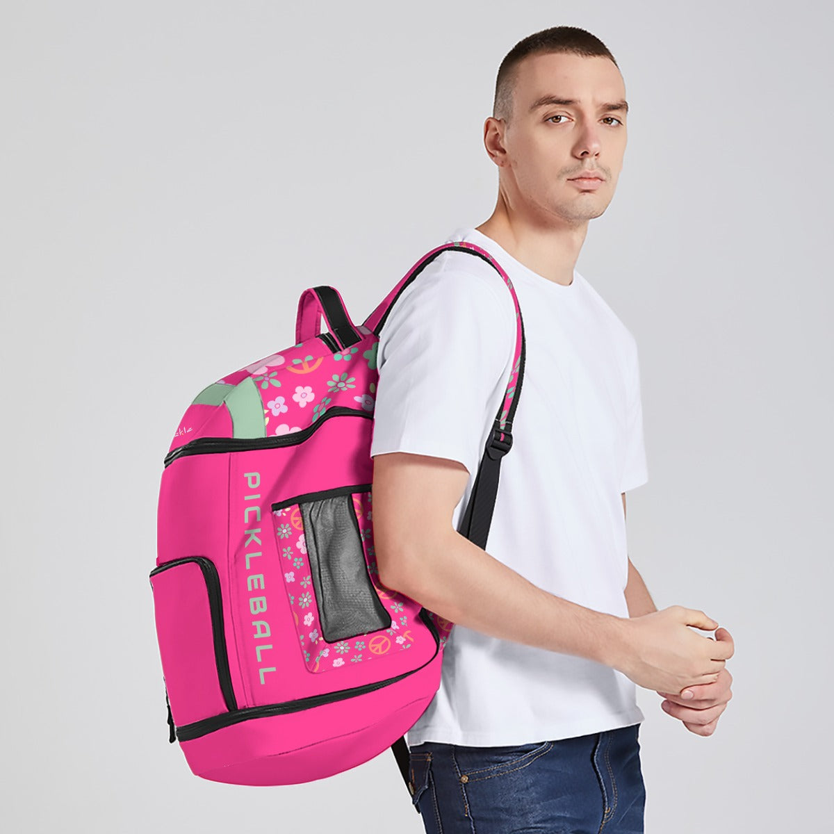 Dizzy Pickle Hope Rose Large Courtside Pickleball Multi-Compartment Backpack with Adjustable Straps