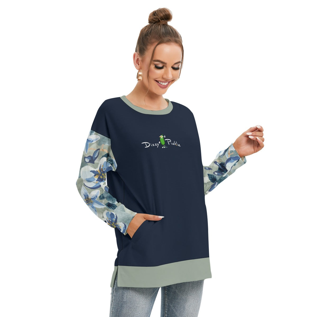 Dizzy Pickle Ruby Women's Pickleball Side Split O-Neck Sweatshirt