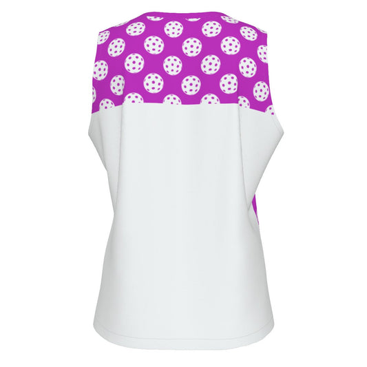 MEDIUM Dizzy Pickle GrayC Balls Violet Women's Pickleball Sports Tank