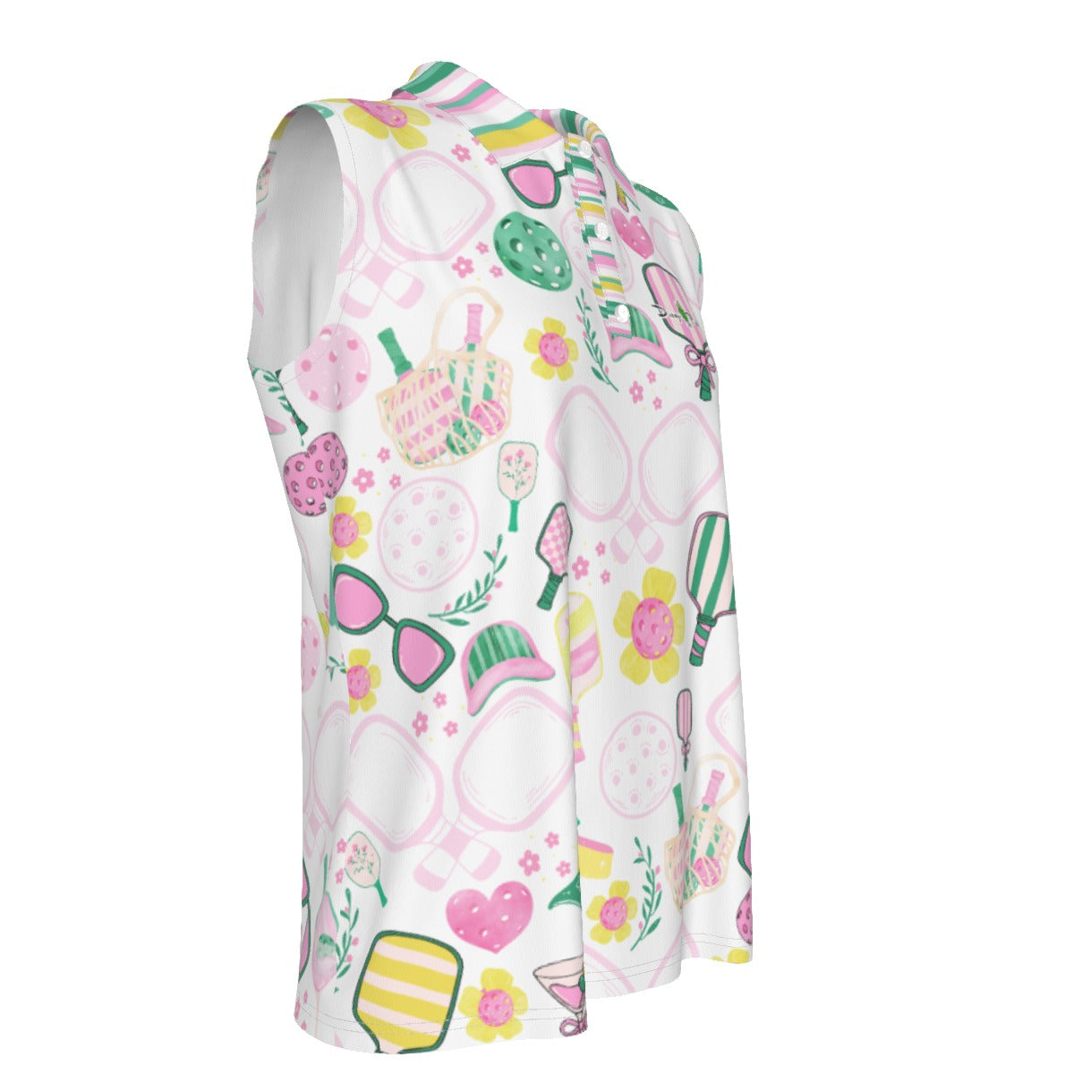 Dizzy Pickle Becky Main Women's Pickleball Sleeveless Polo Shirt