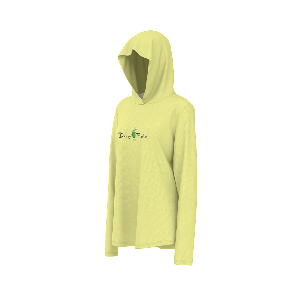 Dizzy Pickle Charlotte Yellow Women's Pickleball Sunscreen Sports Hoodie with Thumb Holes