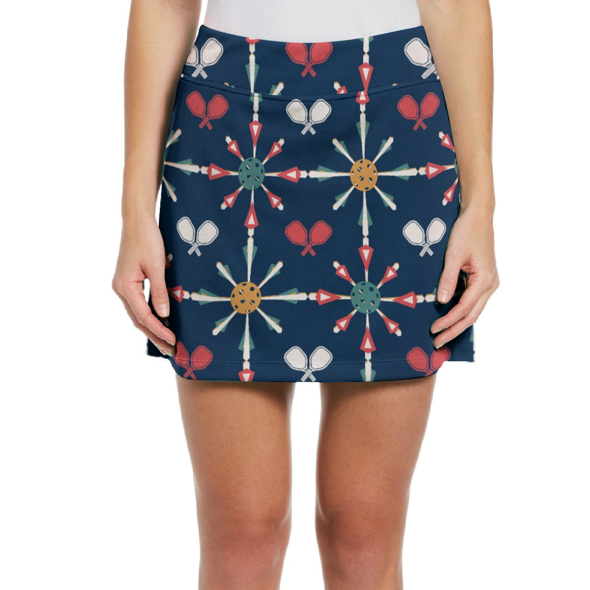 Dizzy Pickle Penny Blues Paddles & Balls Women's 17" Performance Pickleball Skort and Inner Shorts