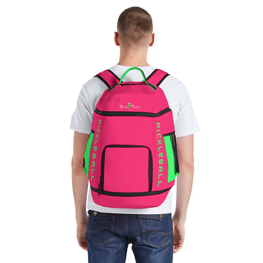 Dizzy Pickle DZY P Classic Watermelon Lime Large Courtside Pickleball Multi-Compartment Backpack with Adjustable Straps