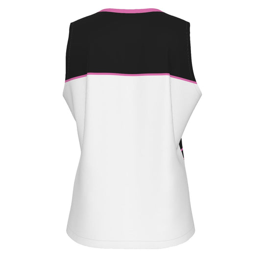 MEDIUM Dizzy Pickle Coming Up Daisies BPW Women's Pickleball Sleeveless Sports Tank Black Pink White