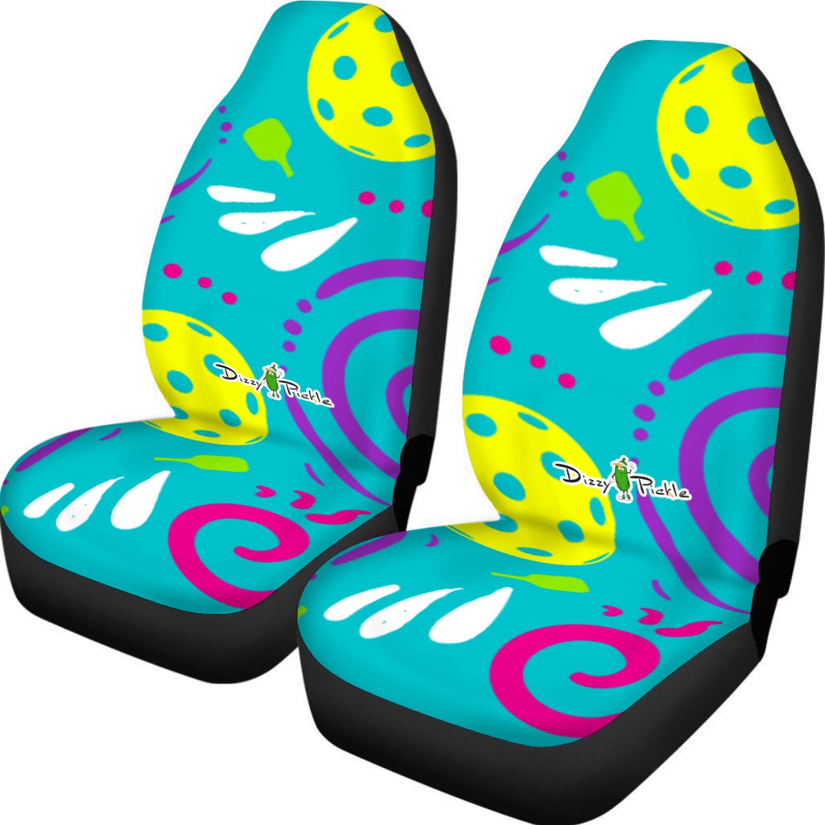 Dizzy Pickle It's Swell Blue Universal Car Seat Cover (Includes a pair of seat covers.)